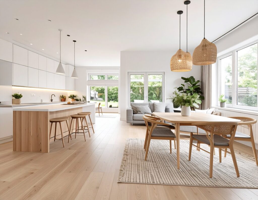 Salon Mutfak Birleşik Dekorasyon